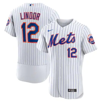 mens nike francisco lindor white new york mets home authent